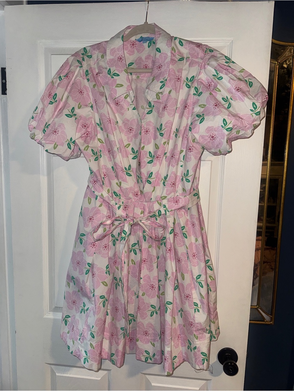 Draper James RSVP puff sleeve shirt dress